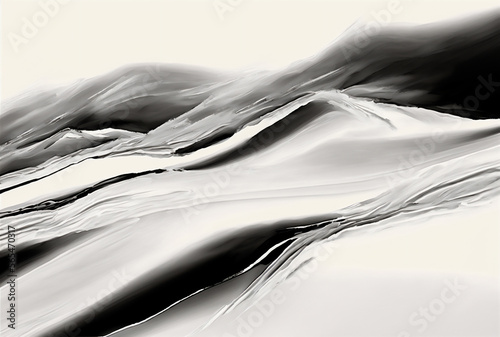 Abstract Background: Black & White Water Scene, Generative AI