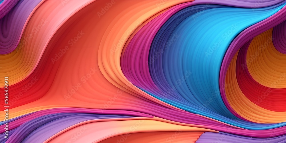 Smooth wave flowing rainbow gradient background 3D, liquid abstract wallpaper design.
Smooth wave flowing rainbow gradient background 3D, liquid abstract wallpaper design.