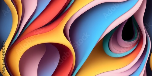 Smooth wave flowing rainbow gradient background 3D  liquid abstract wallpaper design. 