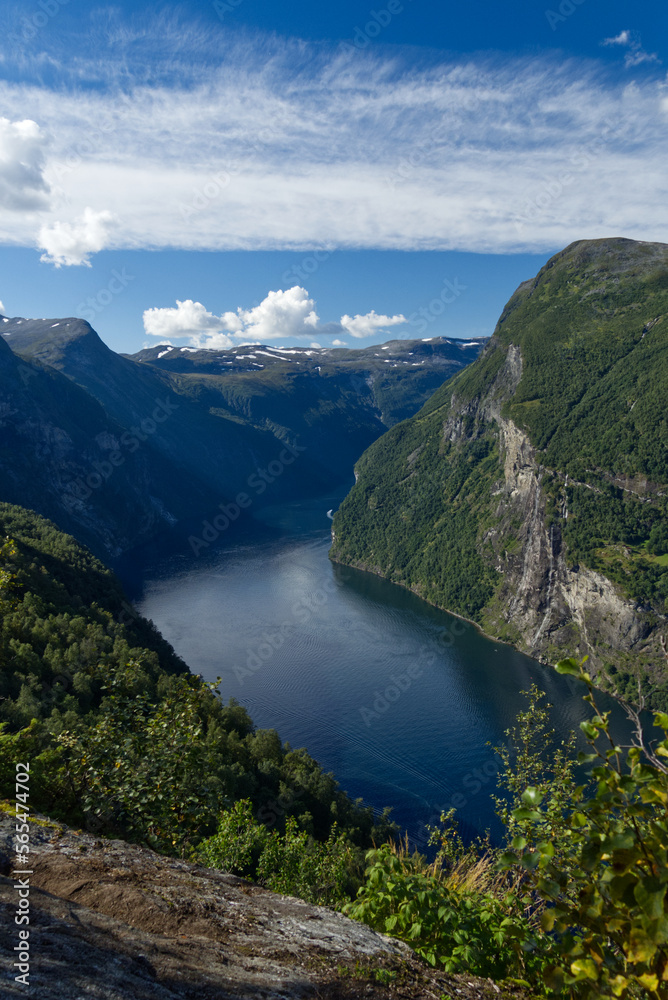 Panoramablick auf den Geirangerfjord Panoramablick auf den Geirangerfjord