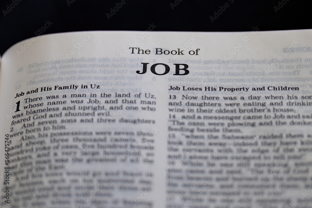 title page from the book of Job in the bible or torah for faith, christian, jew, jewish, hebrew, israelite, history, religion title page from the book of Job in the bible or torah for faith, christian, jew, jewish, hebrew, israelite, history, religion