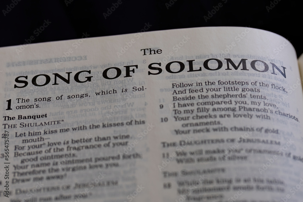 title page from the Song of Solomon in the bible or torah for faith, christian, jew, jewish, hebrew, israelite, history, religion title page from the Song of Solomon in the bible or torah for faith, christian, jew, jewish, hebrew, israelite, history, religion