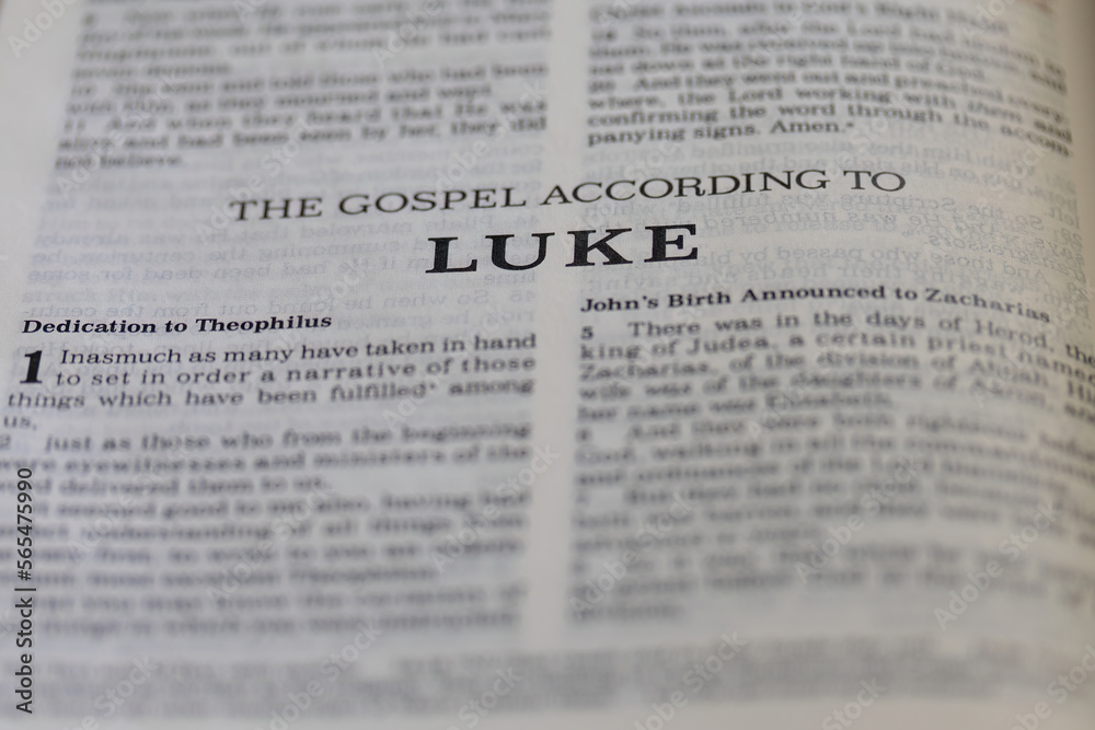 title page from the book of Luke in the bible for faith, christian, hebrew, israelite, history, religion title page from the book of Luke in the bible for faith, christian, hebrew, israelite, history, religion