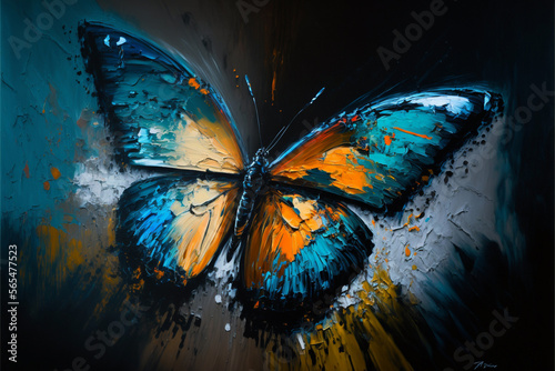 Motyl abstrakcyjny malowany 3
