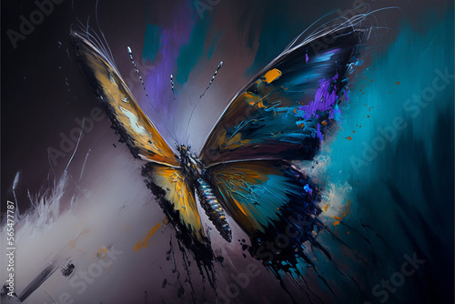 Motyl abstrakcyjny malowany 1