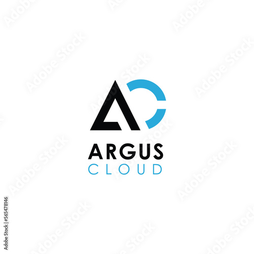 Argus Cloud Logo Design Template with monogram style and letters A and G. Perfect for business, company, restaurant, mobile, app, etc.