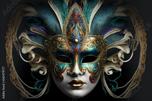 máscara, carnaval, pena, pluma, verde, detalhado, realístico, Vêneto, mascarar, Veneza, festa, costume, capa, cara, mistério, festejos, Itália, fantasia, disfarce, teatro, mascarada, celebração