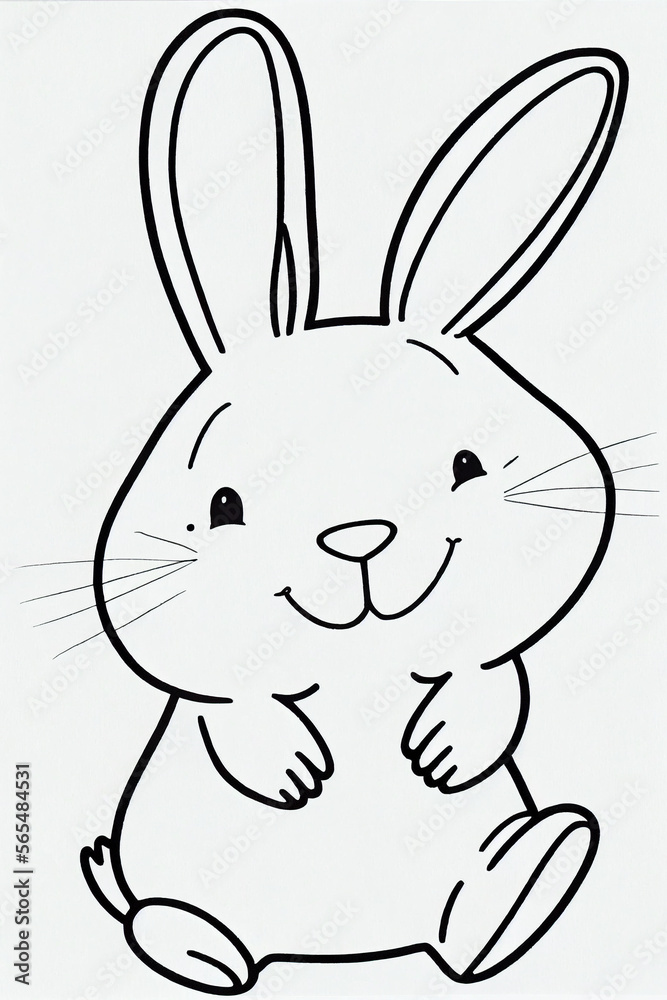 Ostern Ausmalbild für Kinder - Generative Ai Ostern Ausmalbild für Kinder - Generative Ai