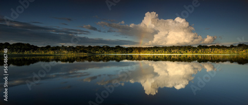 Panorama, Anangurocha Lake, Lagoon, at Napo Wildlife Center, Rainforest, Amazonia, Ecuador photo