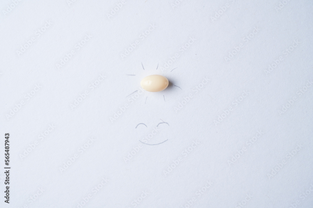 Close up of lactobacillus and probiotic pills Close up of lactobacillus and probiotic pills