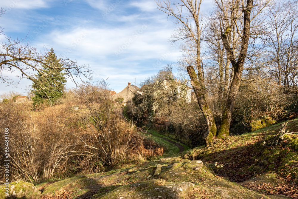 A county pathway in Crozant, Creuse.