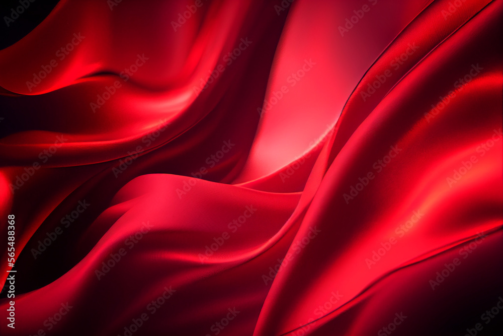 Die Textur von roten Satin-Stoff als Hintergrund - Generative Ai Die Textur von roten Satin-Stoff als Hintergrund - Generative Ai