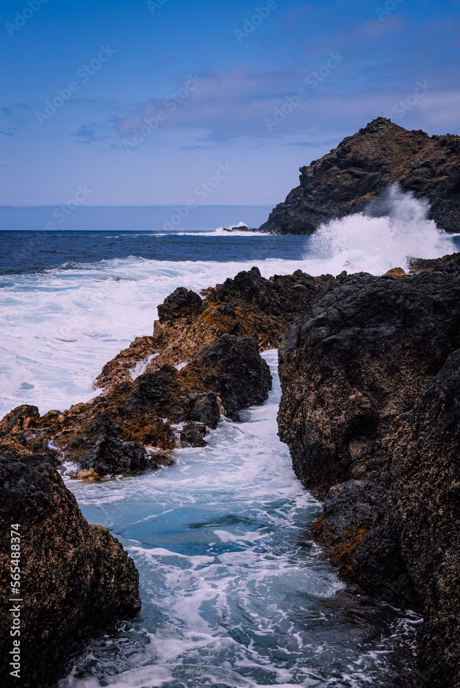 Obraz premium At the natural pools of El Caleton in Garachico, Tenerife, Spain.
