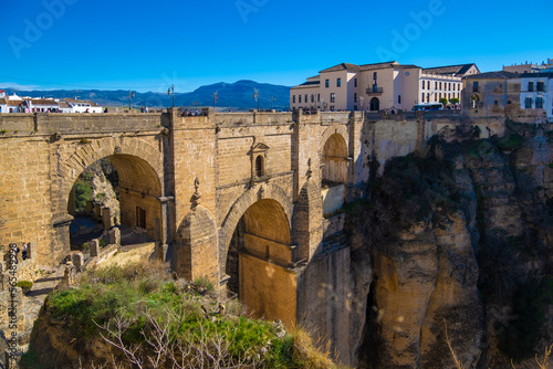 New Bridge (Spanish: Puente Nuevo) from 18th century in Ronda, southern Andalusia, Spain.
