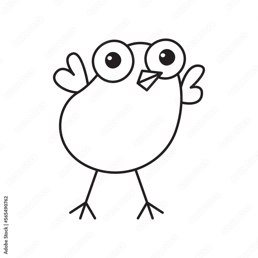 Cartoon chick. Cute baby farm birds line art. Hand drawn funny domestic animals. Vector isolated. Cartoon chick. Cute baby farm birds line art. Hand drawn funny domestic animals. Vector isolated.