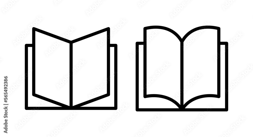 Book icon vector illustration. open book sign and symbol. ebook icon Book icon vector illustration. open book sign and symbol. ebook icon