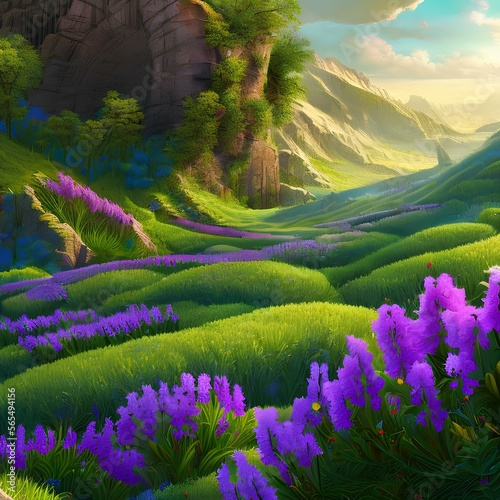 A valley where the flowers are made of wax3, Generative AI