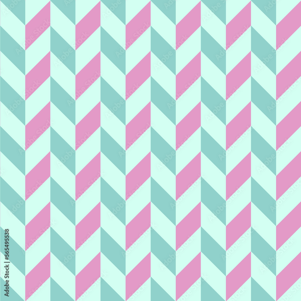 Seamless green and pink chevron pattern. Simple geometric design for wrapping, wallpaper, textile. Popular zigzag chevron pattern background Seamless green and pink chevron pattern. Simple geometric design for wrapping, wallpaper, textile. Popular zigzag chevron pattern background