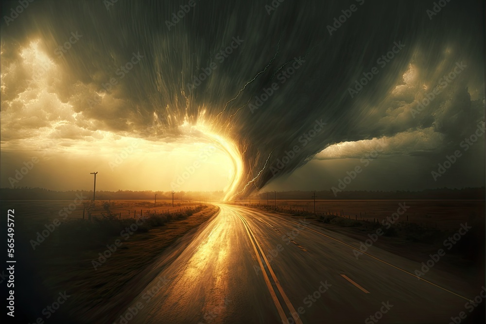Sunray breaking through the Cyclone 