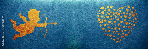 キューピットとハートマーク