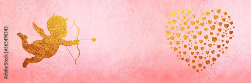 キューピットとハートマーク