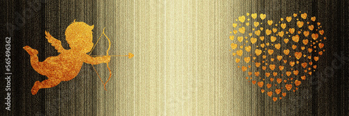 キューピットとハートマーク