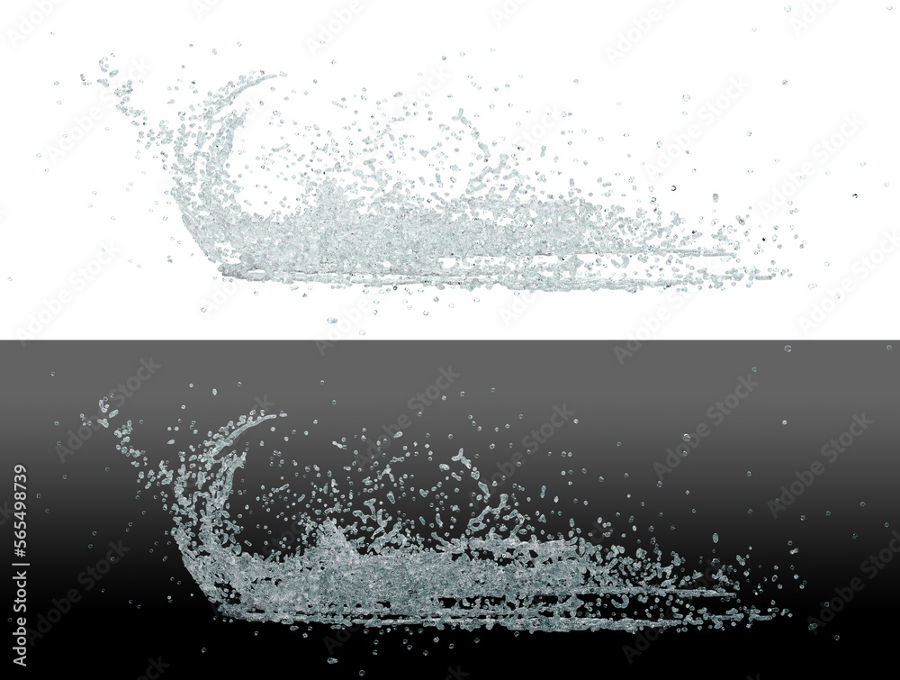 car tire splash water effect rain road