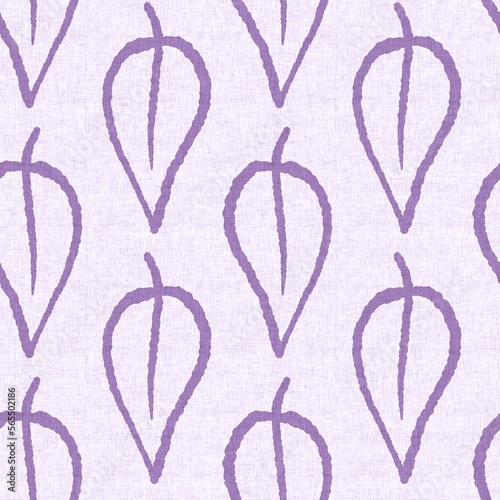 Gender neutral purple botanical foliage seamless raster background. Simple whimsical 2 tone pattern. Kids floral nursery wallpaper or scandi all over print.