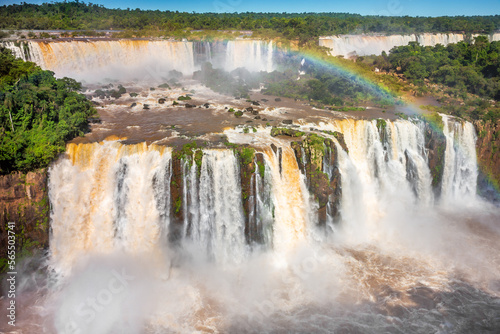 Iguacu falls on Argentina Side from southern Brazil side, South America