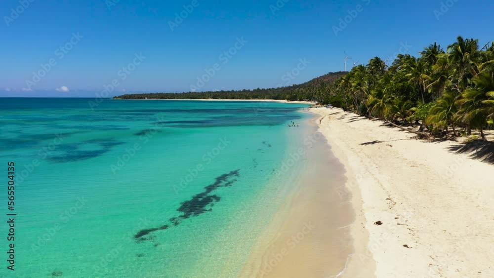 Aerial view of sea landscape beach with turquoise water. Pagudpud, Ilocos Norte Philippines Aerial view of sea landscape beach with turquoise water. Pagudpud, Ilocos Norte Philippines