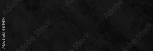 Elegant black background vector illustration with vintage distressed grunge texture and dark gray charcoal color paint, black stone or concrete wall, black banner