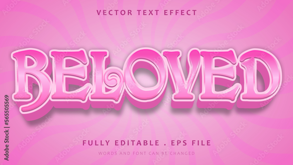 3d Gradient Pink Beloved Editable Text Effect Design 3d Gradient Pink Beloved Editable Text Effect Design