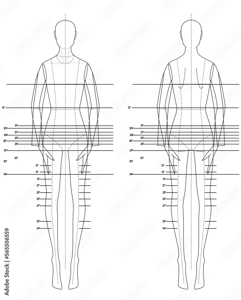 Technical flat croquis online