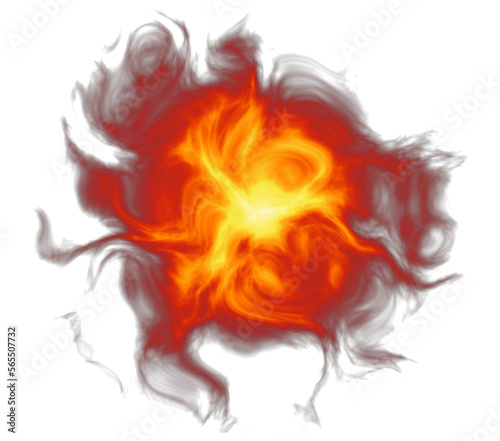 fireball illustration flames