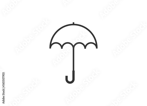 Umbrella vector icon template. Umbrella logo.