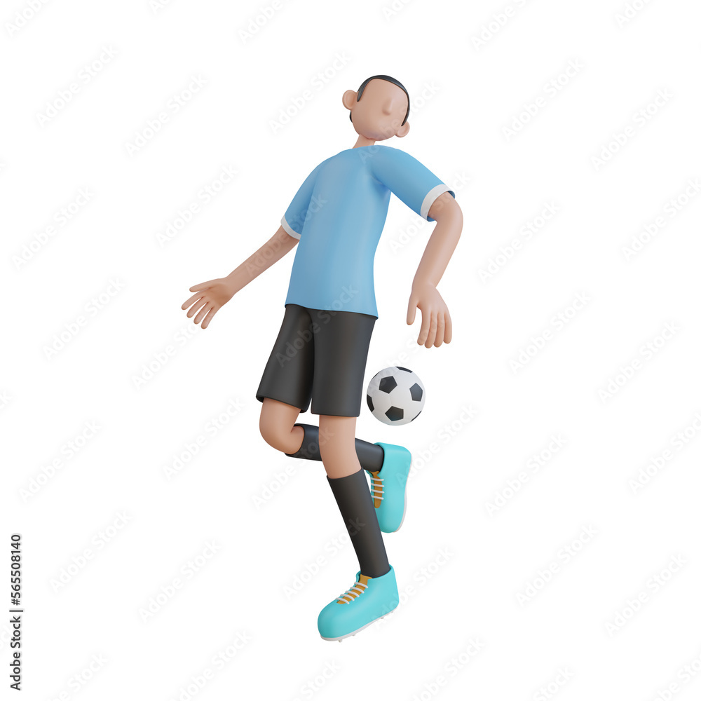 Football Player 3D Illustration 