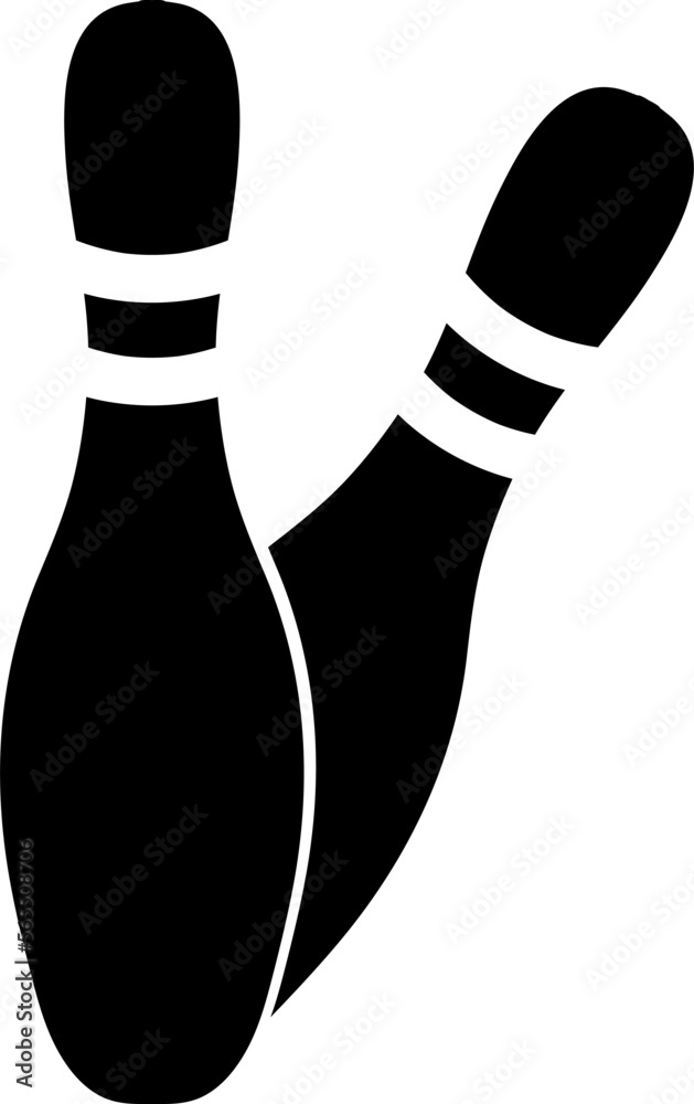 Pin Bowling and Bowling Ball trendy style illustration on white background . Pin Bowling and Bowling Ball trendy style illustration on white background .
