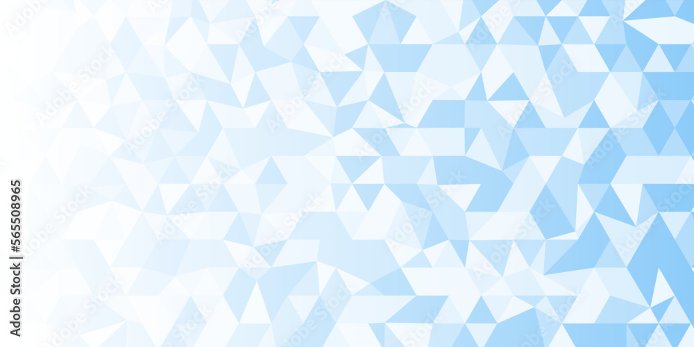 Abstract blue geometric background. Abstract background of triangles, vector design 