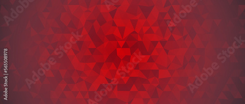Low poly background dark red color. Red background texture. Vector illustration