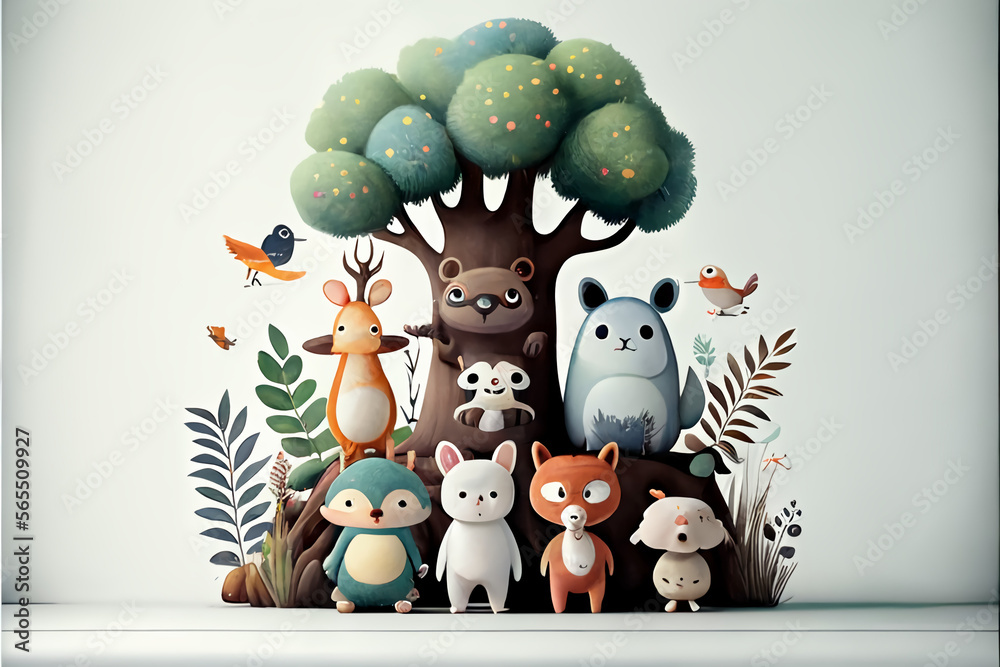 Fototapeta premium Wallpaper_for_baby_white_background