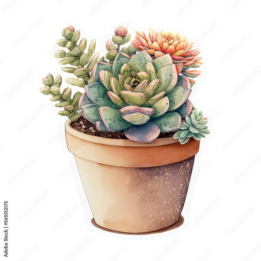 blossom succulent in ceramic pot blossom succulent in ceramic pot