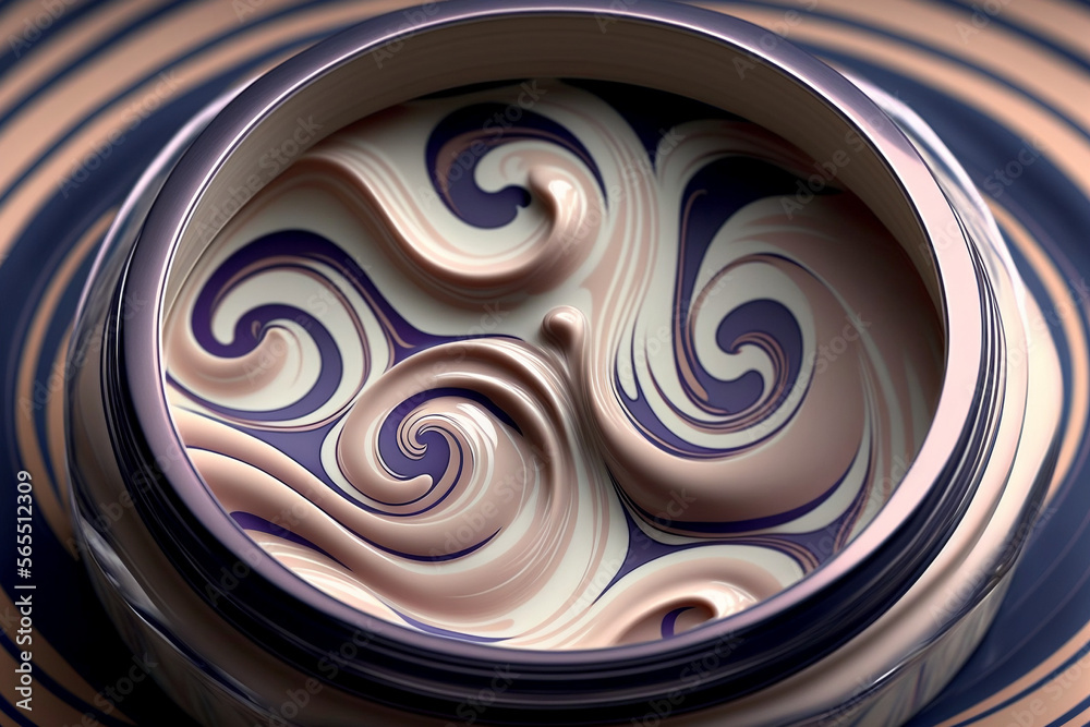 Pattern in make up lotion - Generative AI Pattern in make up lotion - Generative AI