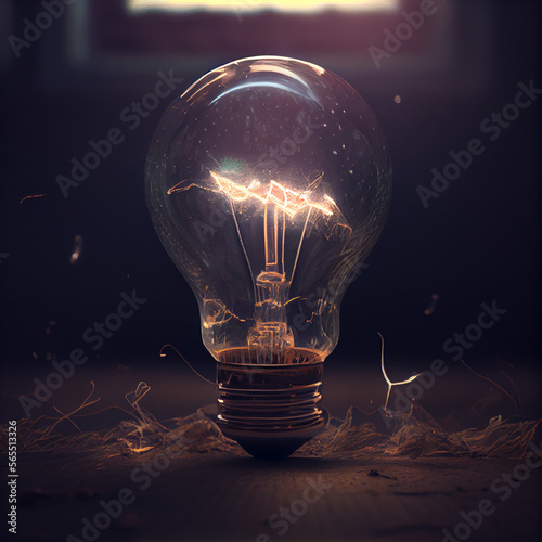 a lamp turned on IA