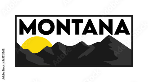 Tela montana state with black mountains