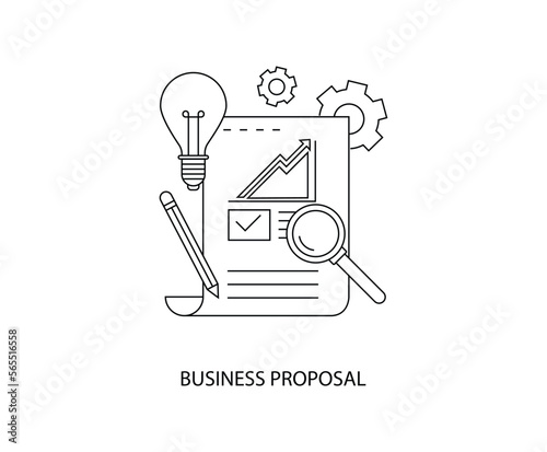 Business proposal icon vector design