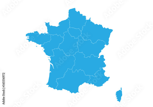 Canvas-taulu france map