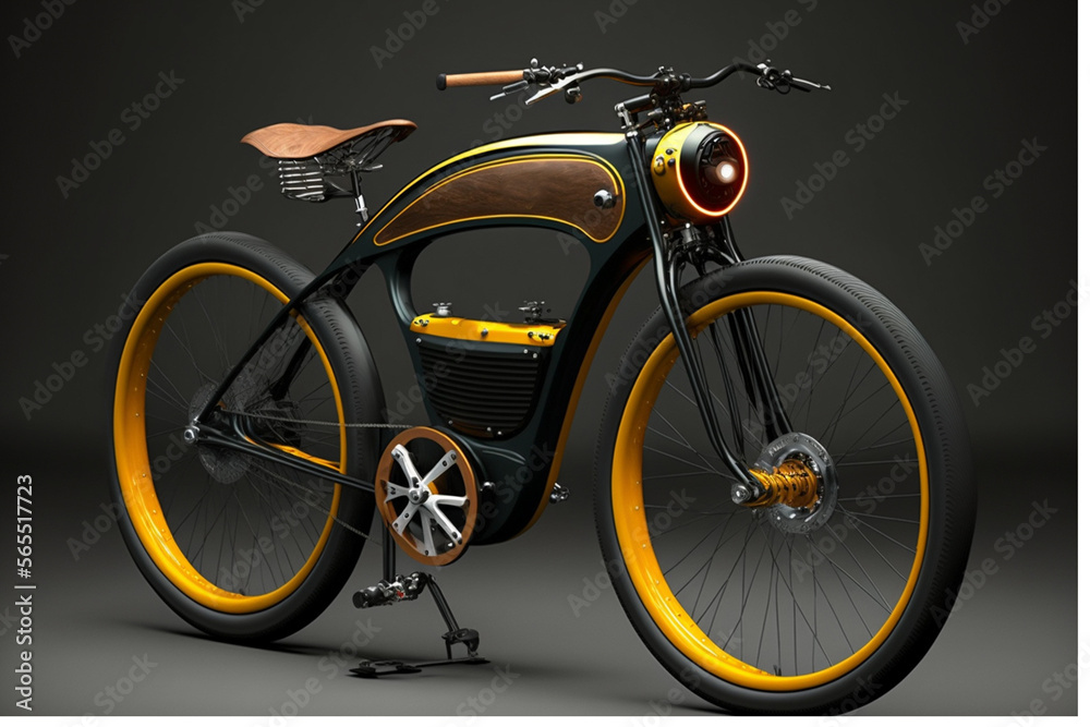 Fototapeta premium Electric bicycle (AI Generated)