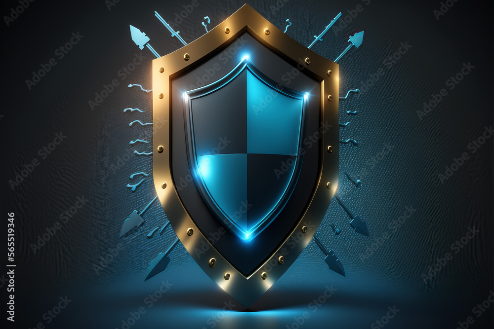 Fototapeta premium AI generated Protection network security and safe your data from