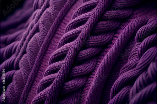Knitting design close up of rope