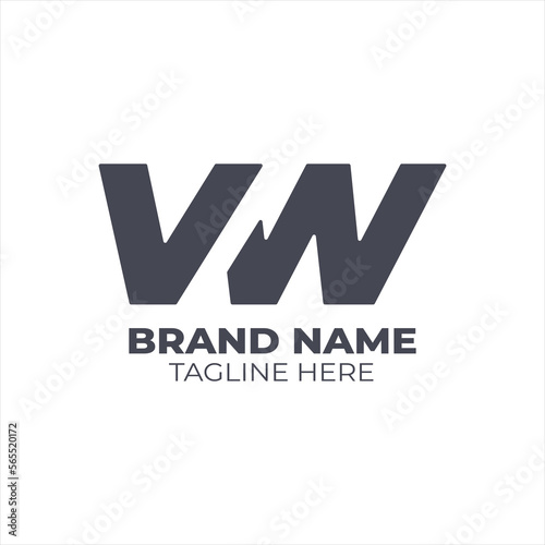 Letter V W Logo, logo for company